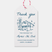 Après Ski Champagne on Ice Winter Bach Party ギフトタグ (裏面)