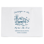 Après Ski Champagne on Ice Winter Bach Party ラージペーパーバッグ (正面)