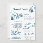 Après Ski Champagne on Ice Winter Bach Party 招待状 (裏面)