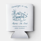 Après Ski Champagne on Ice Winter Bach Party 缶クーラー (裏面)