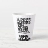 Apres Ski Club Coffee Mug – Winter Ski Lover Gift カフェラテマグ (正面)