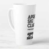 Apres Ski Club Coffee Mug – Winter Ski Lover Gift カフェラテマグ (左アングル)