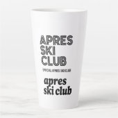 Apres Ski Club Coffee Mug – Winter Ski Lover Gift カフェラテマグ (正面)