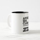 Apres Ski Club Coffee Mug – Winter Ski Lover Gift ツートーンマグカップ (正面左)