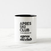 Apres Ski Club Coffee Mug – Winter Ski Lover Gift ツートーンマグカップ (中央)