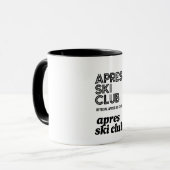 Apres Ski Club Coffee Mug – Winter Ski Lover Gift マグカップ (正面左)