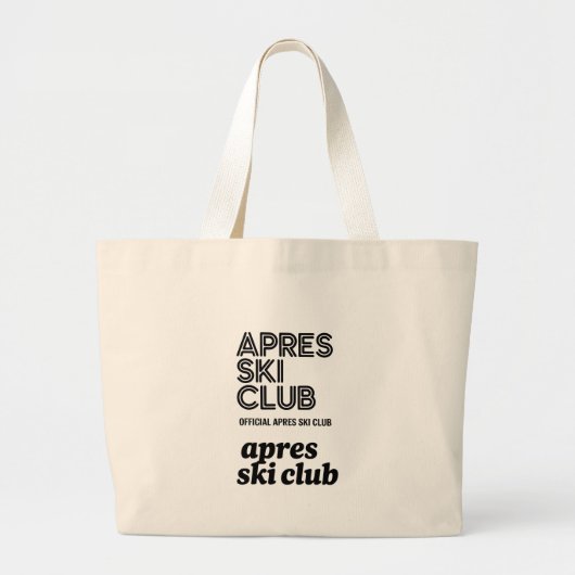 Apres Ski Club Coffee Mug – Winter Ski Lover Gift ラージトートバッグ (正面)