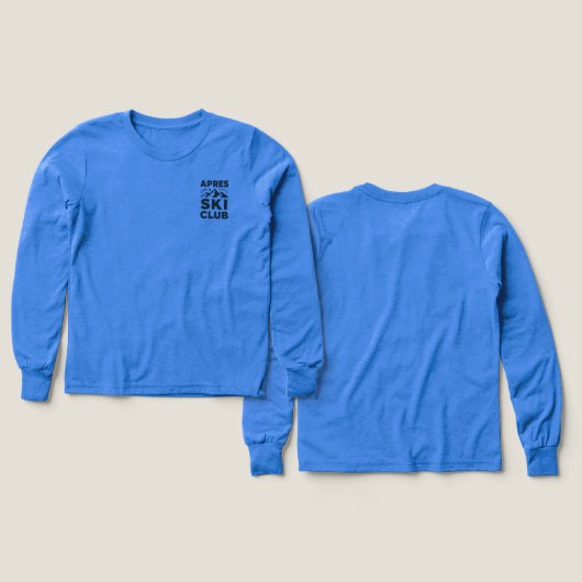 Apres Ski Club Mountain Logo - Custom Mens Winter  (デザイン 正面＆背面)