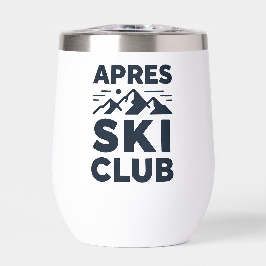 Apres Ski Club Mountain Logo - Custom Mens Winter (正面)