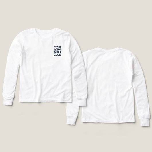 Apres Ski Club Mountain Logo - Custom Mens Winter (デザイン 正面&背面)