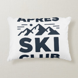 Apres Ski Club Mountain Logo - Custom Mens Winter  アクセントクッション