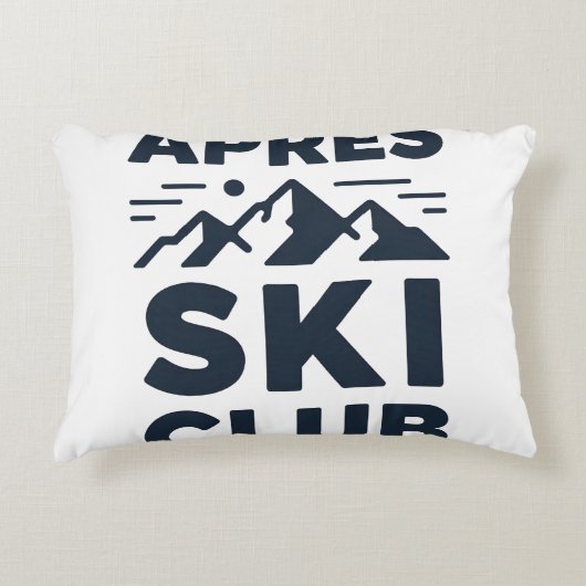 Apres Ski Club Mountain Logo - Custom Mens Winter  アクセントクッション (正面)
