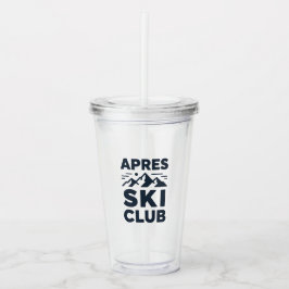 Apres Ski Club Mountain Logo - Custom Mens Winter  アクリルタンブラー