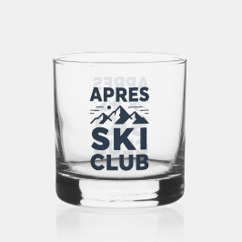 Apres Ski Club Mountain Logo - Custom Mens Winter  ウイスキーグラス
