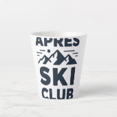 Apres Ski Club Mountain Logo - Custom Mens Winter  カフェラテマグ (正面)
