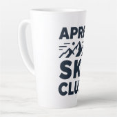 Apres Ski Club Mountain Logo - Custom Mens Winter  カフェラテマグ (左アングル)