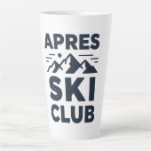 Apres Ski Club Mountain Logo - Custom Mens Winter  カフェラテマグ (正面)