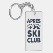 Apres Ski Club Mountain Logo - Custom Mens Winter  キーホルダー (正面左)