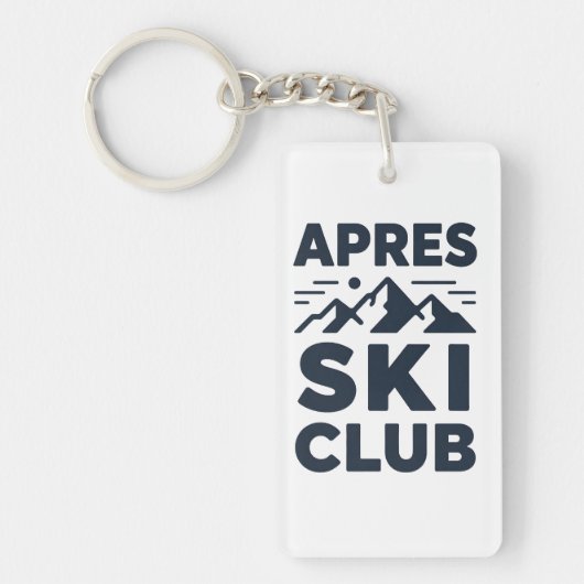 Apres Ski Club Mountain Logo - Custom Mens Winter  キーホルダー (正面)