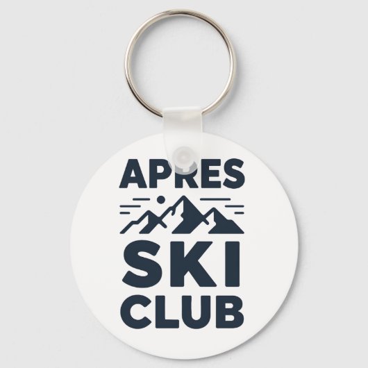 Apres Ski Club Mountain Logo - Custom Mens Winter  キーホルダー (正面)