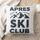 Apres Ski Club Mountain Logo - Custom Mens Winter  クッション (ブランケット)