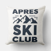 Apres Ski Club Mountain Logo - Custom Mens Winter  クッション (正面)