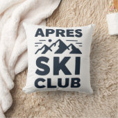Apres Ski Club Mountain Logo - Custom Mens Winter  クッション (ブランケット)