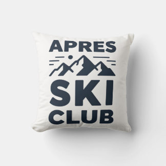 Apres Ski Club Mountain Logo - Custom Mens Winter  クッション