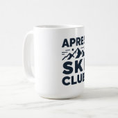 Apres Ski Club Mountain Logo - Custom Mens Winter  コーヒーマグカップ (正面左)