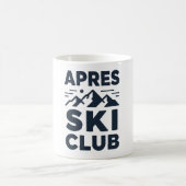 Apres Ski Club Mountain Logo - Custom Mens Winter  コーヒーマグカップ (中央)