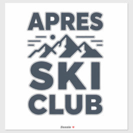 Apres Ski Club Mountain Logo - Custom Mens Winter  シール