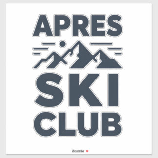Apres Ski Club Mountain Logo - Custom Mens Winter  シール
