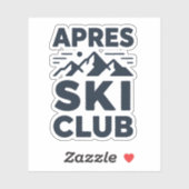 Apres Ski Club Mountain Logo - Custom Mens Winter シール (シート)