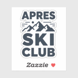 Apres Ski Club Mountain Logo - Custom Mens Winter  シール