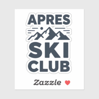 Apres Ski Club Mountain Logo - Custom Mens Winter  シール