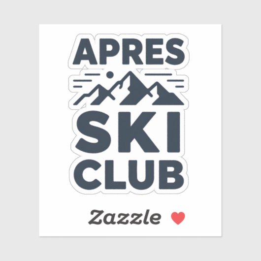 Apres Ski Club Mountain Logo - Custom Mens Winter  シール (シート)