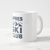 Apres Ski Club Mountain Logo - Custom Mens Winter ジャンボコーヒーマグカップ (正面右)