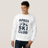 Apres Ski Club Mountain Logo - Custom Mens Winter スウェットシャツ (正面フル)