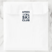 Apres Ski Club Mountain Logo - Custom Mens Winter  スクエアシール (バッグ)