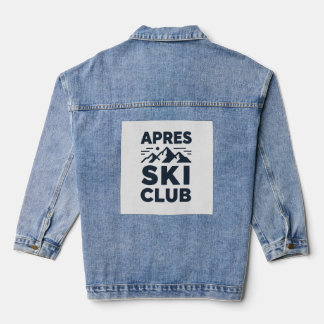 Apres Ski Club Mountain Logo - Custom Mens Winter  デニムジャケット