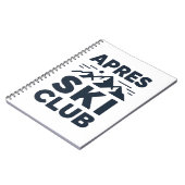 Apres Ski Club Mountain Logo - Custom Mens Winter  ノートブック (左側)