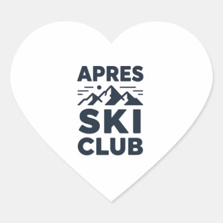 Apres Ski Club Mountain Logo - Custom Mens Winter  ハートシール