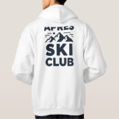 Apres Ski Club Mountain Logo - Custom Mens Winter  パーカ (裏面)
