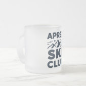 Apres Ski Club Mountain Logo - Custom Mens Winter  フロストグラスマグカップ (正面左)