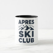 Apres Ski Club Mountain Logo - Custom Mens Winter  マグカップ (中央)