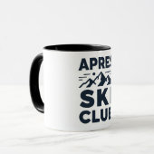Apres Ski Club Mountain Logo - Custom Mens Winter  マグカップ (正面左)
