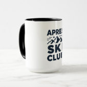 Apres Ski Club Mountain Logo - Custom Mens Winter  マグカップ (正面左)