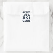Apres Ski Club Mountain Logo - Custom Mens Winter  ラウンドシール (バッグ)