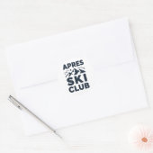 Apres Ski Club Mountain Logo - Custom Mens Winter  ラウンドシール (封筒)