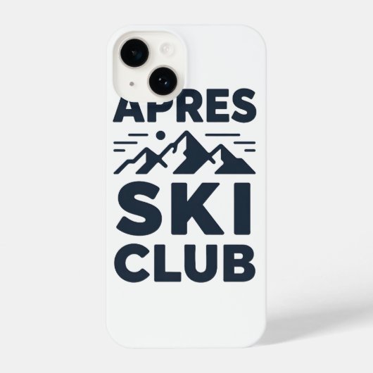 Apres Ski Club Mountain Logo - Custom Mens Winter  iPhoneケース (裏面)